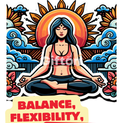 Balance, Flexibility Crew Neck T-shirt
