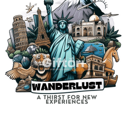 Wanderlust Crew Neck T-shirt